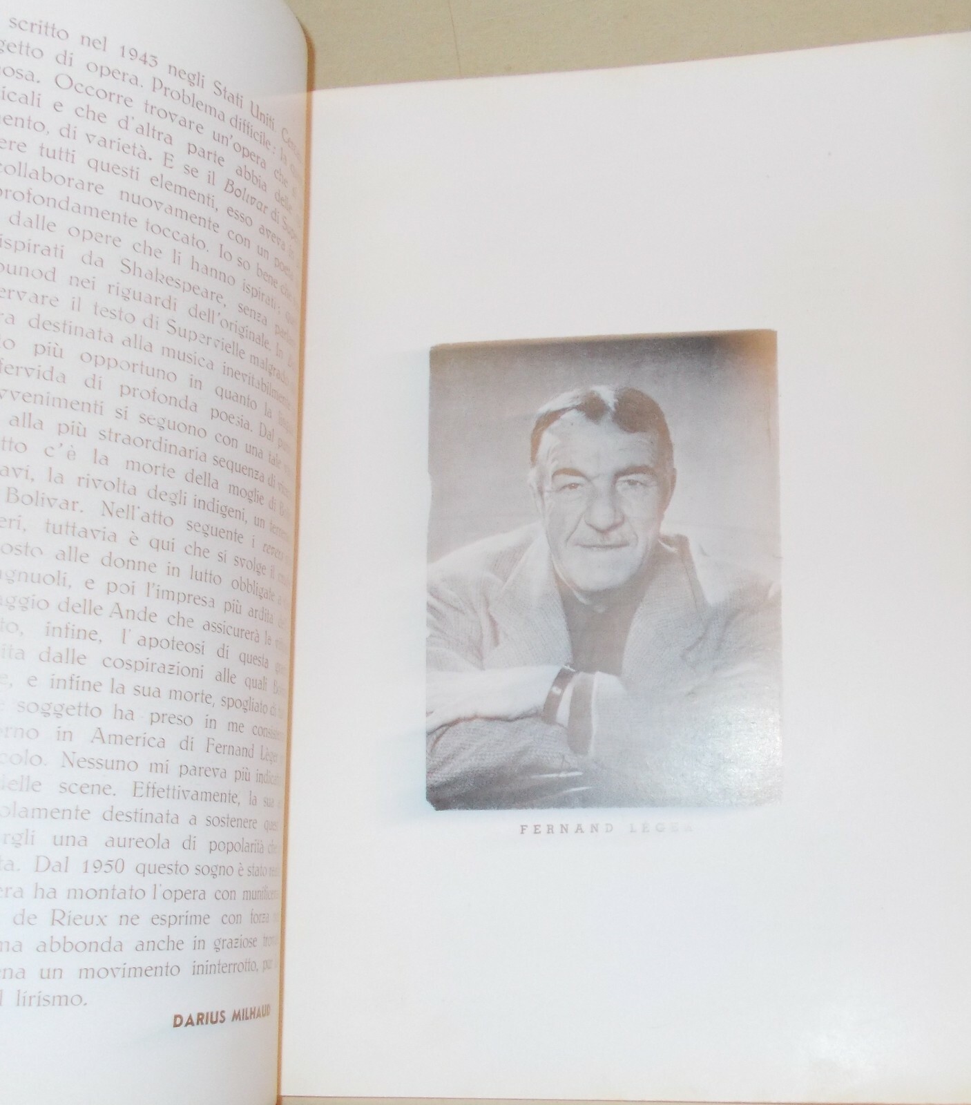 Bolivar: Programma Dell'Opera Di Darius Milhaud Con Bozzetti Di Fernand Léger, Napoli