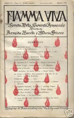Fiamma Viva, Rivista della Gioventù Femminile, Milano, Agosto 1924