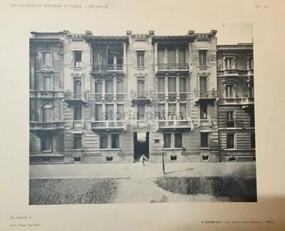 Palazzo in Via Gioberti 1 a Milano, Tavola di Ulisse Stacchini