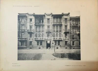 Palazzo in Via Gioberti 1 a Milano, Tavola di Ulisse Stacchini, foto 3 di 3