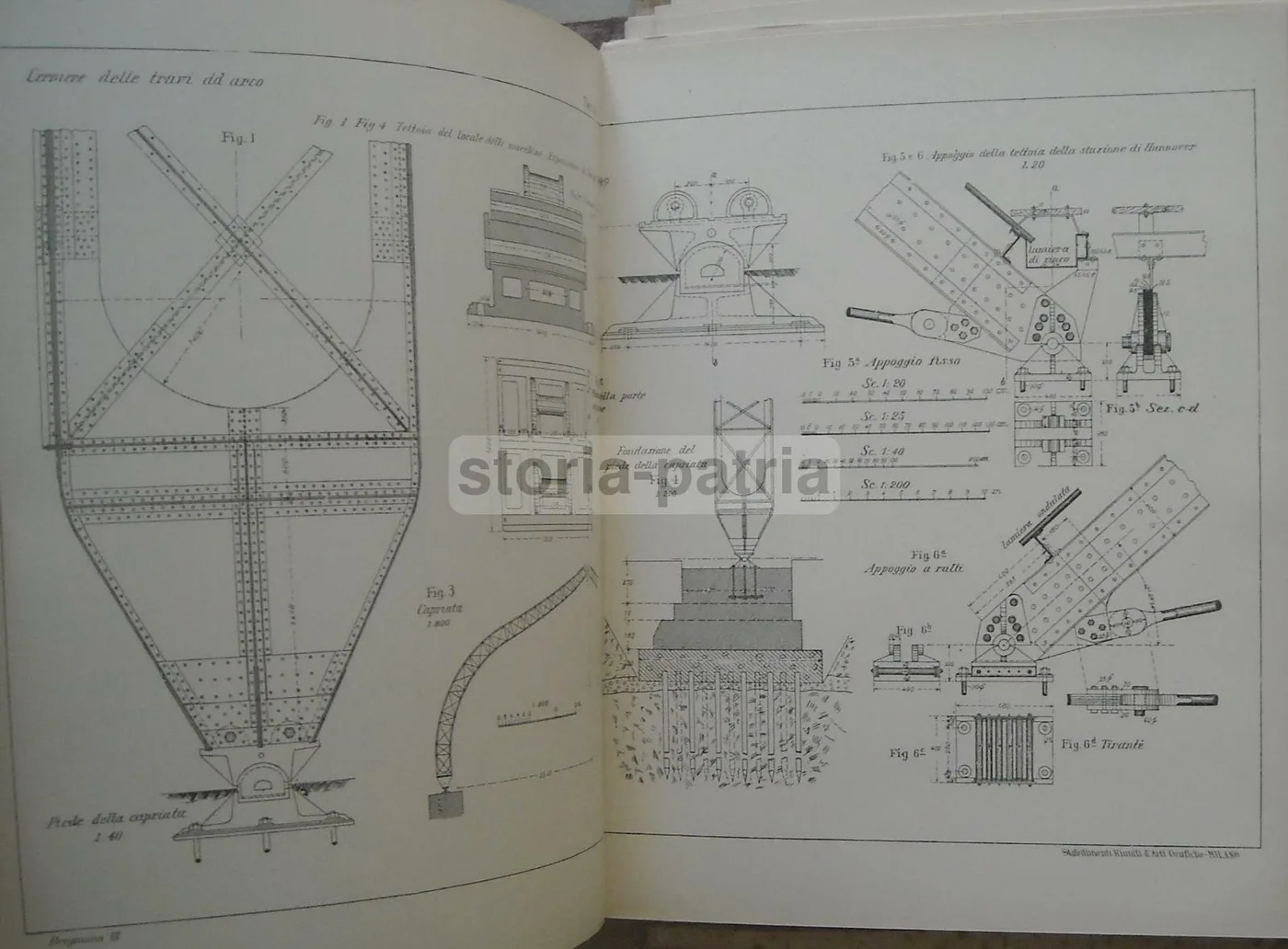 Otto Koniger, Costruzioni in Ferro, Atlante di Tavole, Vol. III del Trattato di Costruzioni CIVILI di G.a, photo 7 of 12