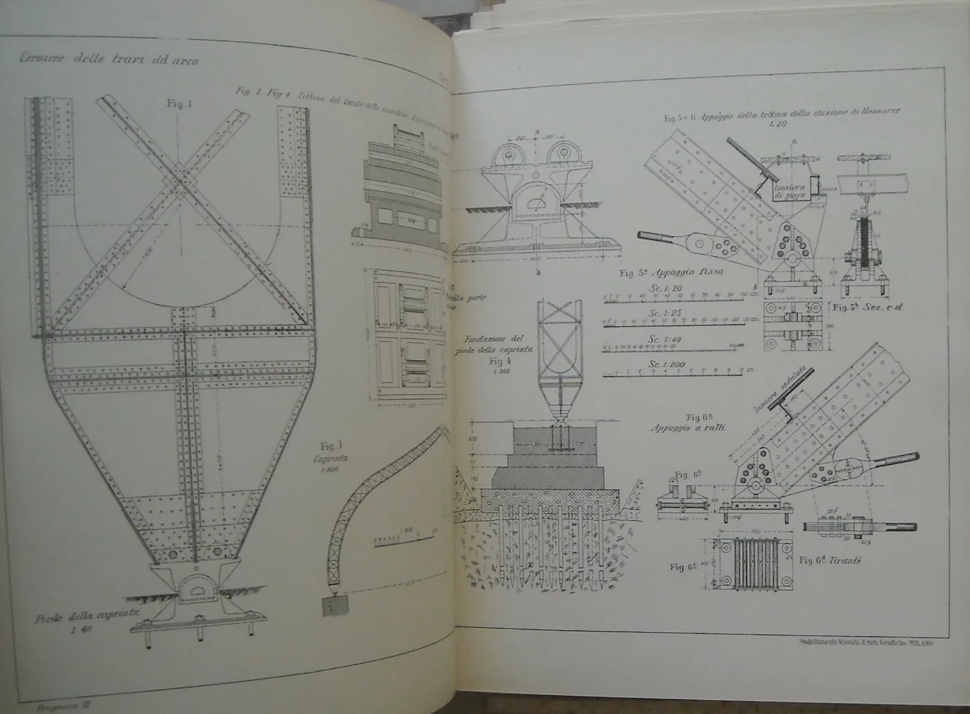 Otto Koniger, Costruzioni in Ferro, Atlante di Tavole, Vol. III del Trattato di Costruzioni CIVILI di G.a, photo 4 of 12