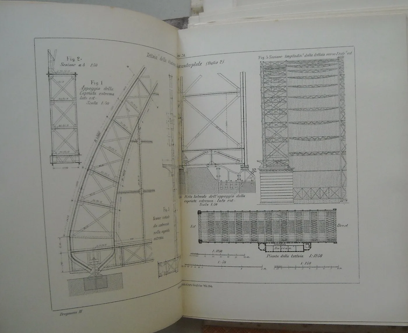 Otto Koniger, Costruzioni in Ferro, Atlante di Tavole, Vol. III del Trattato di Costruzioni CIVILI di G.a, photo 12 of 12