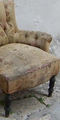 Poltrona d'Epoca In Legno Tornito Ed Ebanizzato