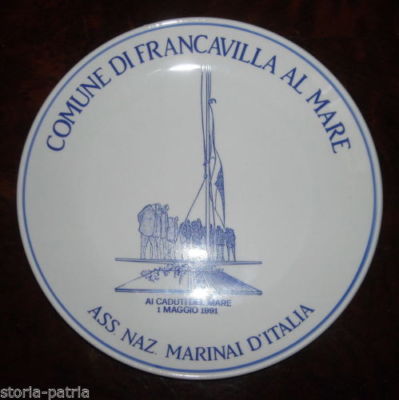 Abruzzo, Ceramica Bontempo, Marina, Navigazione, Militaria, Caduti Del Mare, Francavilla