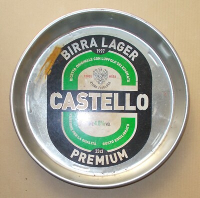 Birra Lager, Vassoio Pubblicitario Birra Castello
