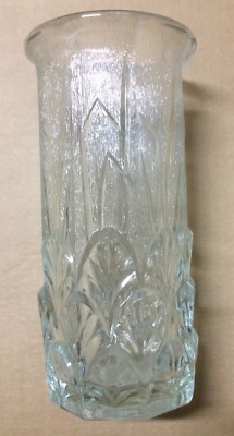 Vaso Decorativo In Vetro Con Motivi Vegetali A Rilievo