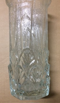 Vaso Decorativo In Vetro Con Motivi Vegetali A Rilievo