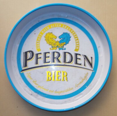 Birra: Vassoio Pubblicitario Pferden Bier Con Teste Di Cavallo