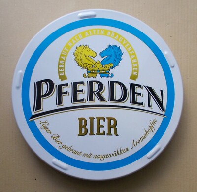 Birra: Vassoio Pubblicitario Pferden Bier Con Teste Di Cavallo
