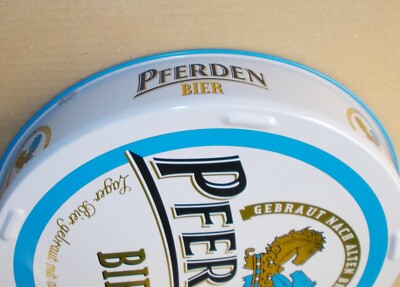 Birra: Vassoio Pubblicitario Pferden Bier Con Teste Di Cavallo