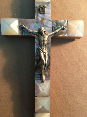 Arte Devozionale: Crocifisso Da Collezione In Madreperla, Gerusalemme