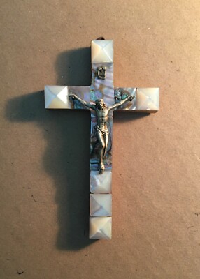 Arte Devozionale: Crocifisso Da Collezione In Madreperla, Gerusalemme