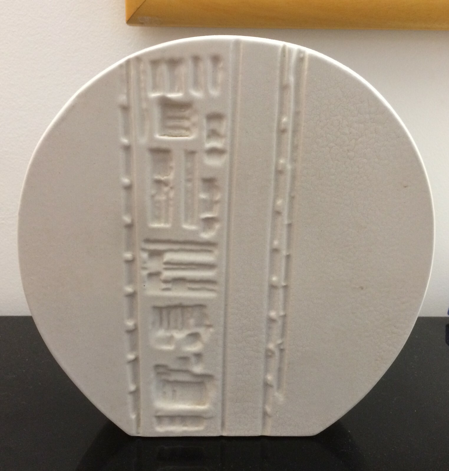 Vaso Artistico In Ceramica   Soprammobile d'Arte Moderna Con Rilievi
