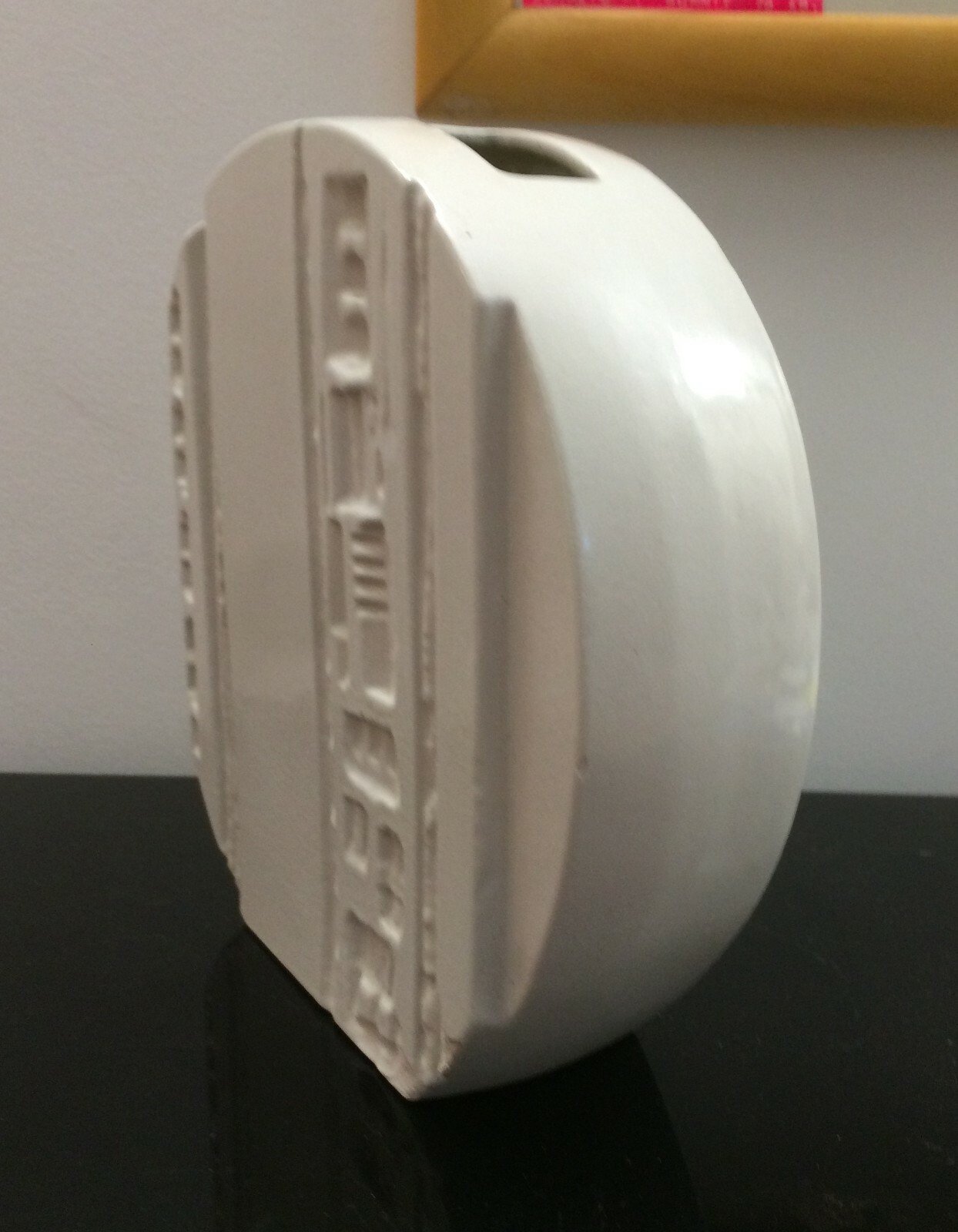 Vaso Artistico In Ceramica   Soprammobile d'Arte Moderna Con Rilievi