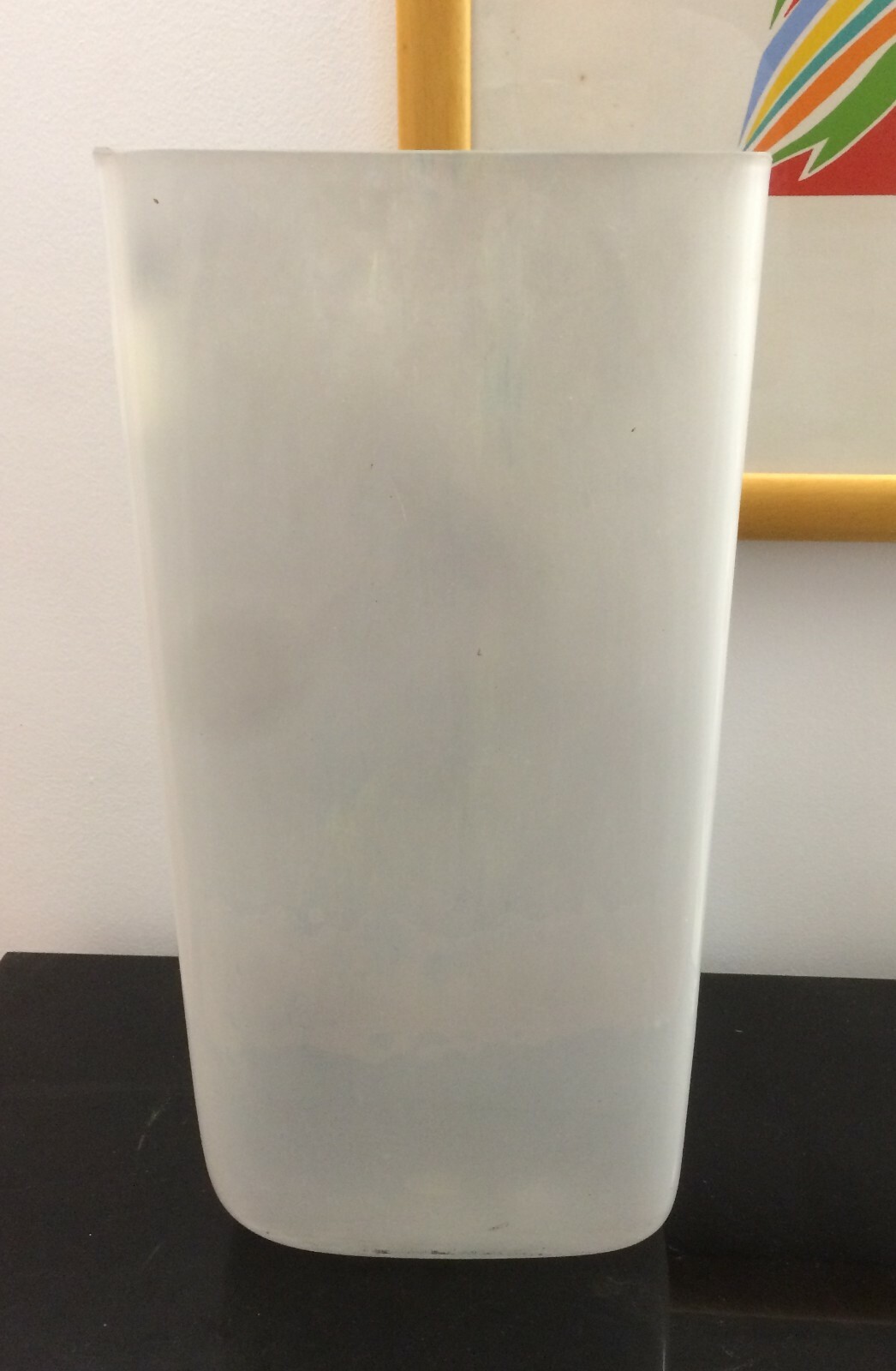 Vaso Decorativo In Vetro Opalescente E Laminato Argentato, Marchio Settimo Cielo