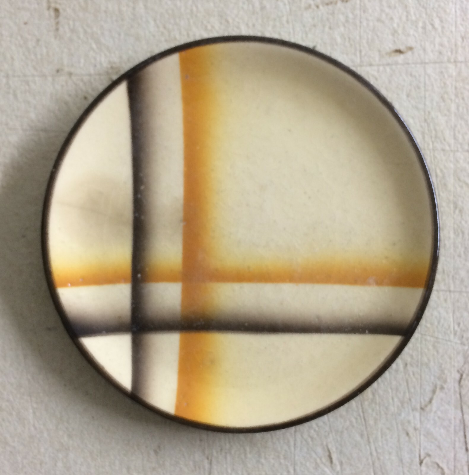 Piattino d'Epoca In Ceramica La Colonnata, Decoro Futurista, Sesto Fiorentino