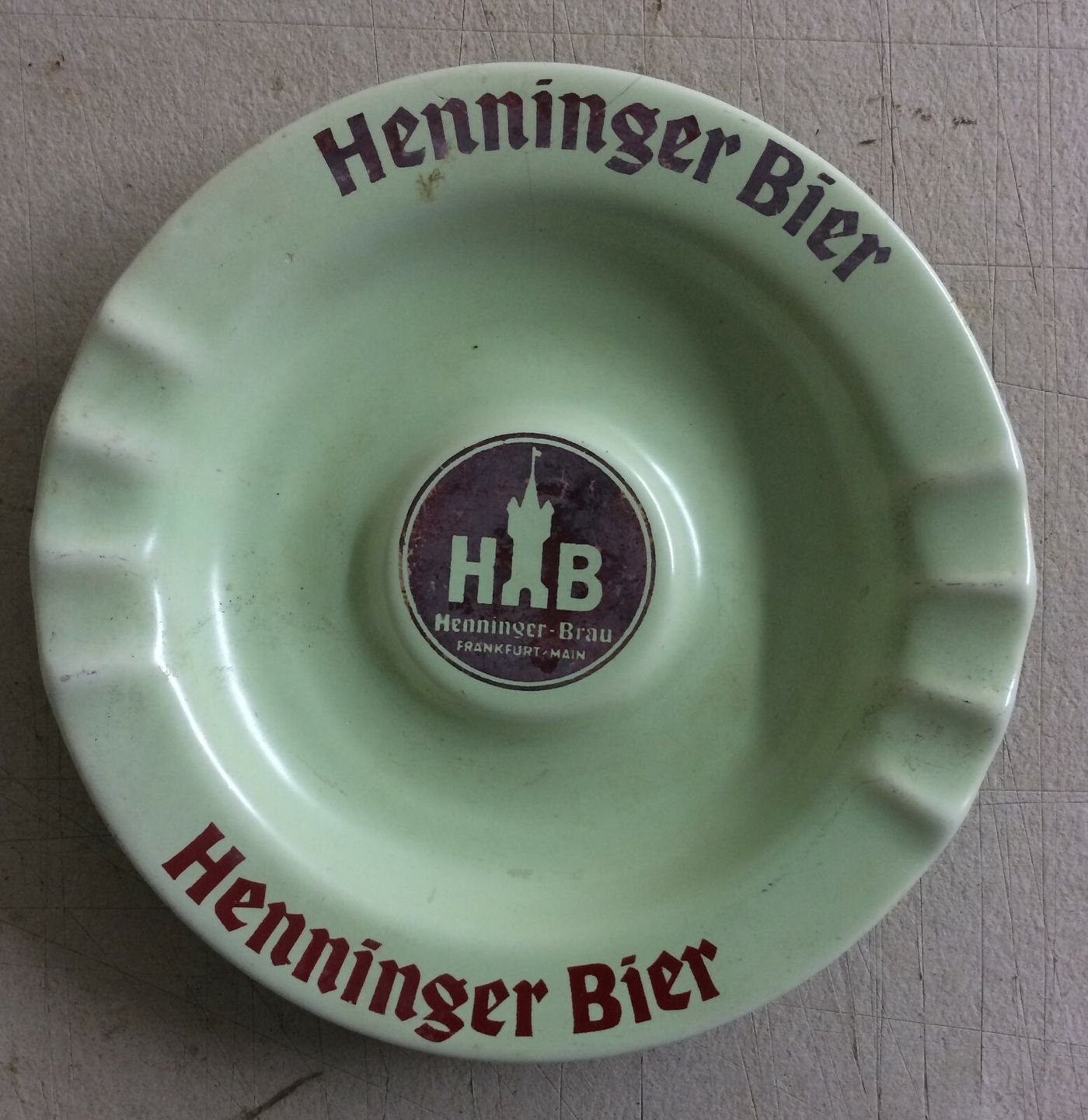 Birra   Soprammobile Da Collezione   Posacenere Pubblicitario   Henninger Bier