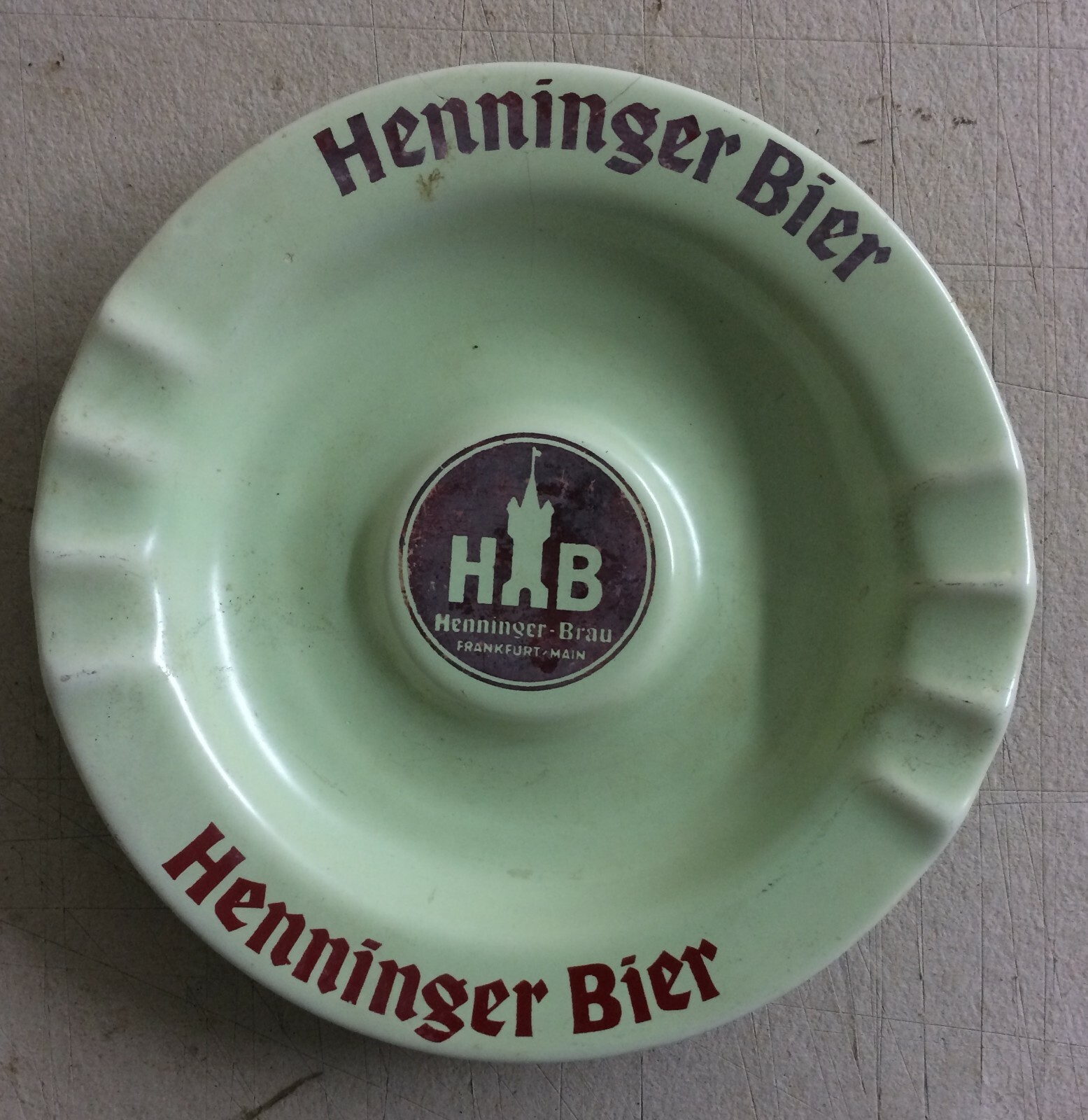 Birra   Soprammobile Da Collezione   Posacenere Pubblicitario   Henninger Bier