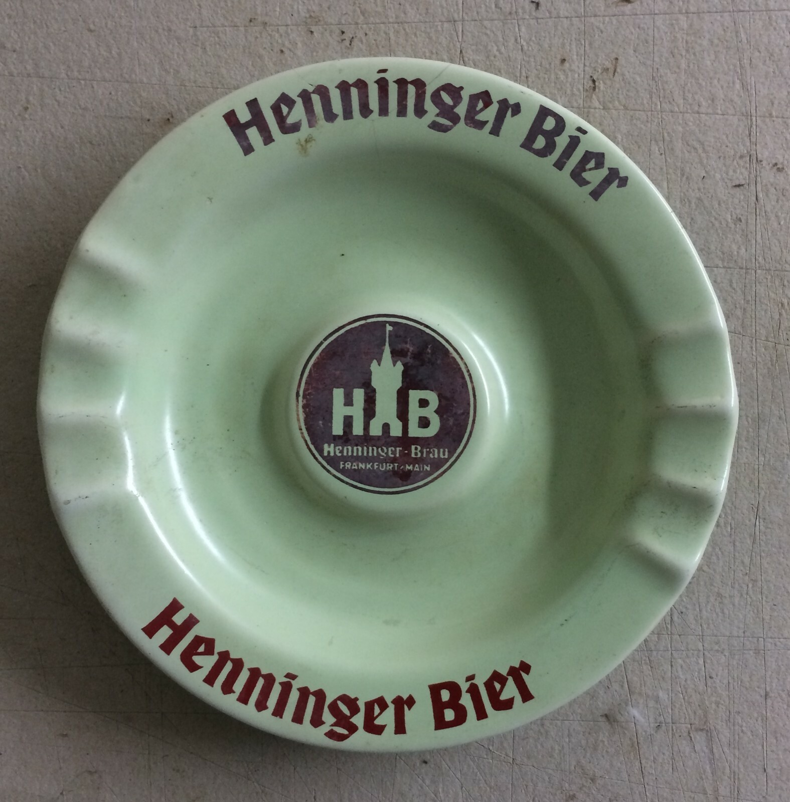 Birra   Soprammobile Da Collezione   Posacenere Pubblicitario   Henninger Bier