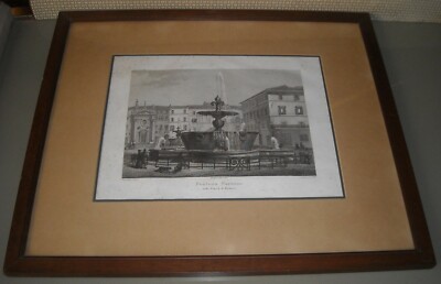 Architettura   Roma   Antica Fontana Farnese   Incisione Del 1837   Artista Domenico Amici