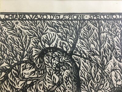 Umbria, Assisi: Santa Chiara. Xilografia Originale Di Bruno Da Osimo (Biennale Di Venezia)