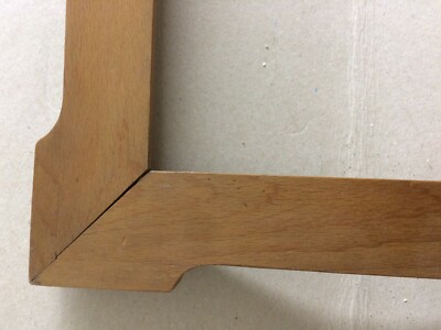 Cornice Antica In Legno Massello Con Angoli Sporgenti, XIX XX Secolo