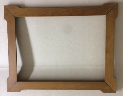 Cornice Antica In Legno Massello Con Angoli Sporgenti, XIX XX Secolo