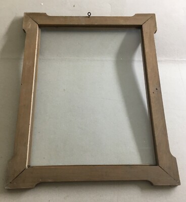 Cornice Antica In Legno Massello Con Angoli Sporgenti, XIX XX Secolo