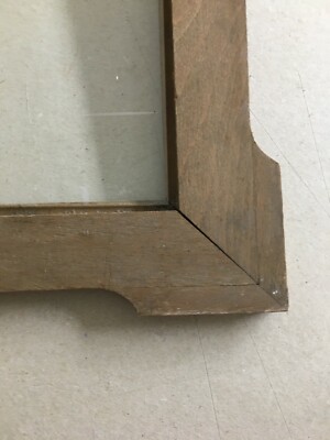 Cornice Antica In Legno Massello Con Angoli Sporgenti, XIX XX Secolo