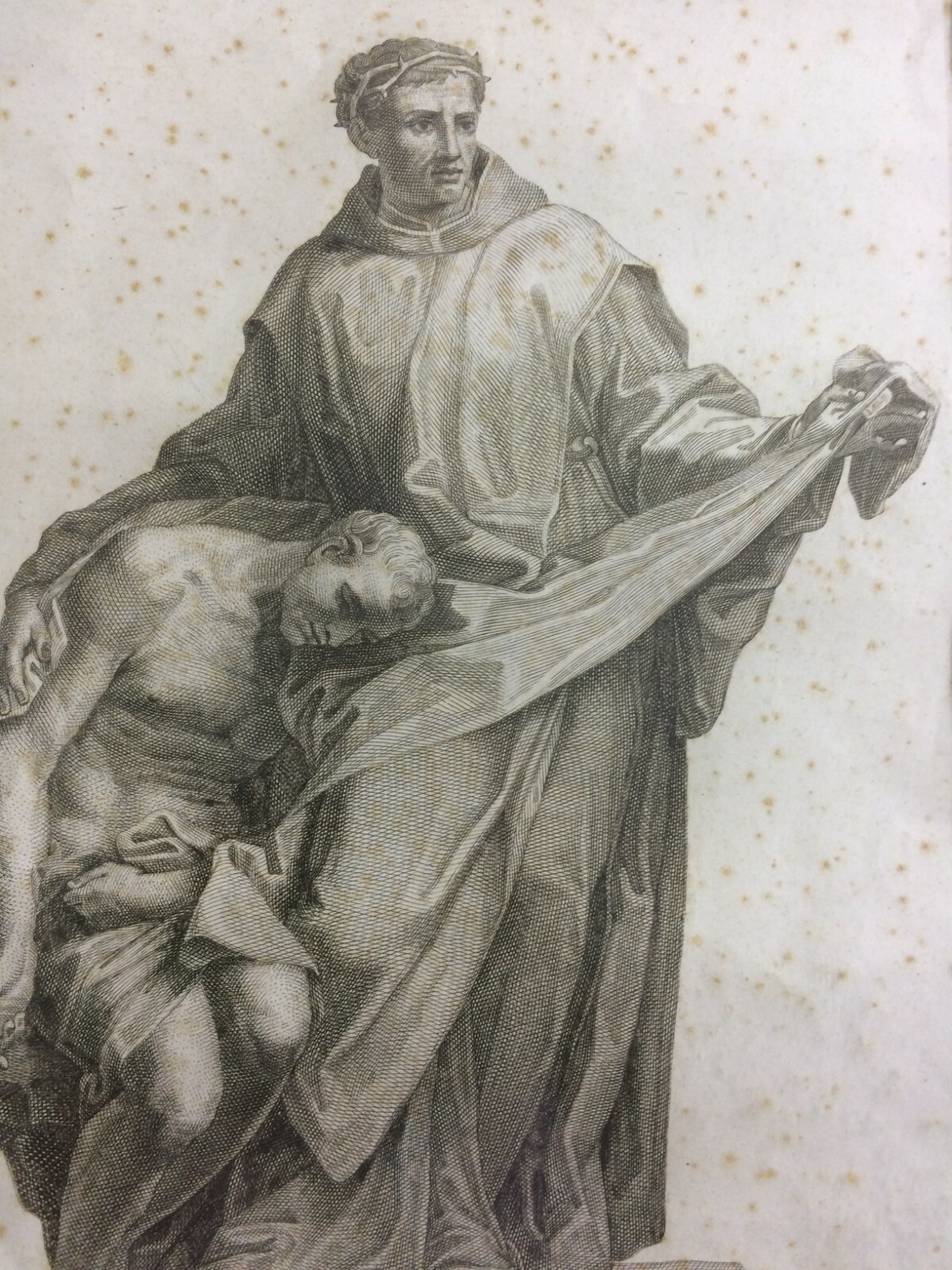 San Giovanni Di Dio, Fondatore Dei Fatebenefratelli   Incisione Di Carlo Tinti (XVIII Secolo)