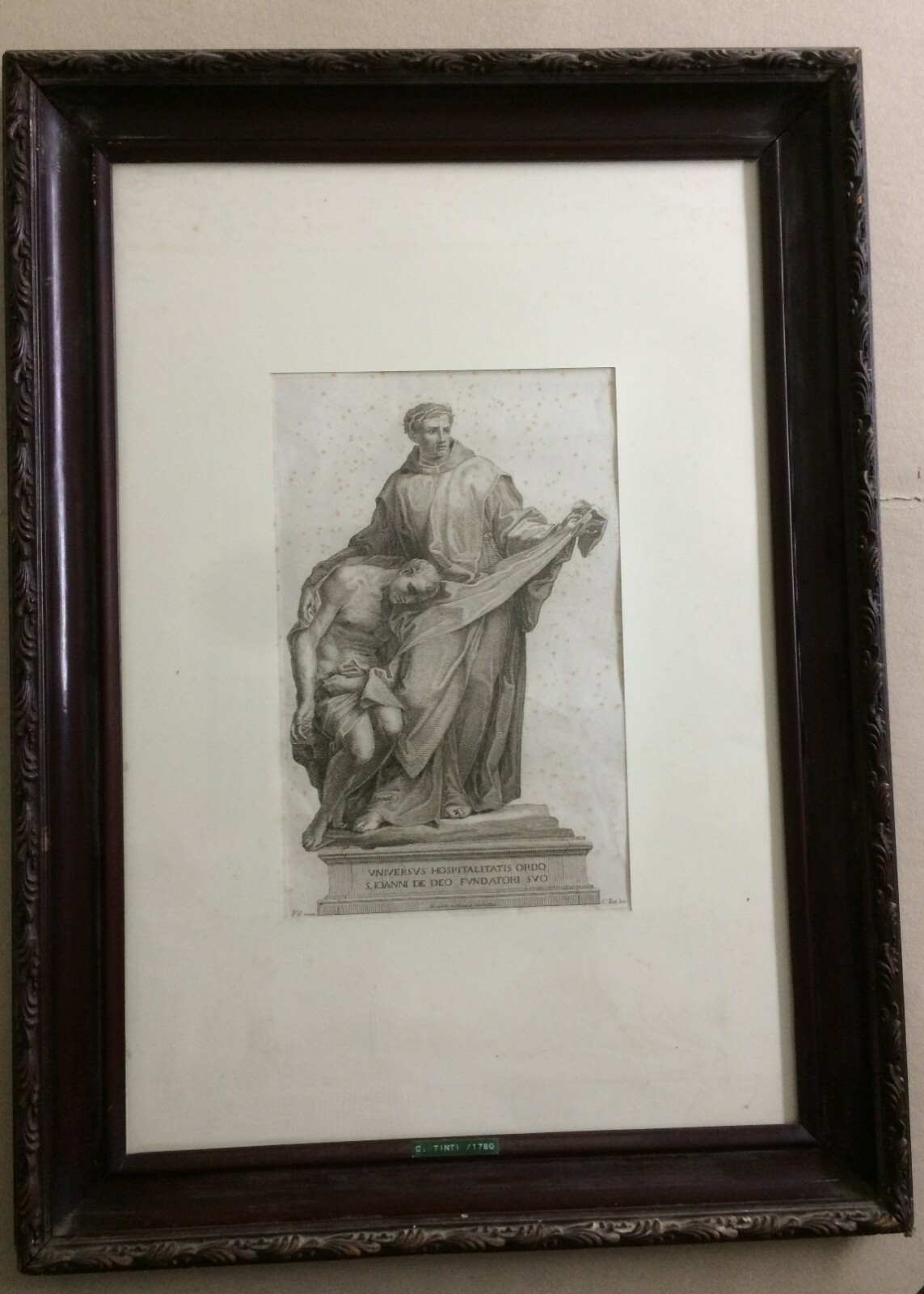 San Giovanni Di Dio, Fondatore Dei Fatebenefratelli   Incisione Di Carlo Tinti (XVIII Secolo)