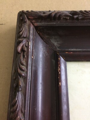 Antica Cornice Liberty Con Decoro A Pastiglia E Motivi A Fogliame