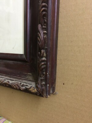 Antica Cornice Liberty Con Decoro A Pastiglia E Motivi A Fogliame