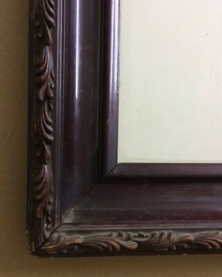 Antica Cornice Liberty Con Decoro A Pastiglia E Motivi A Fogliame