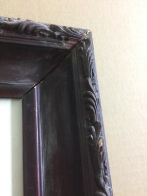 Antica Cornice Liberty Con Decoro A Pastiglia E Motivi A Fogliame