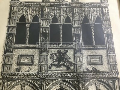 Grande Xilografia Di Bruno Da Osimo: Ancona, Loggia Dei Mercanti