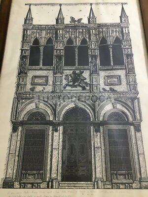 Grande Xilografia Di Bruno Da Osimo: Ancona, Loggia Dei Mercanti