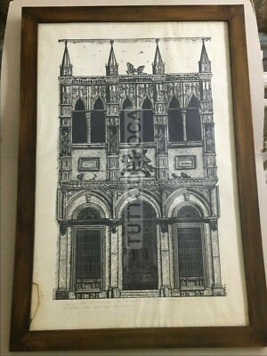 Grande Xilografia Di Bruno Da Osimo: Ancona, Loggia Dei Mercanti