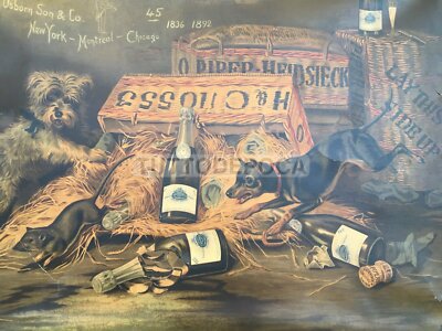 Liquori, Antica Stampa Pubblicitaria, New York, Piper Heidsieck, Osborn, Sentenne & Green