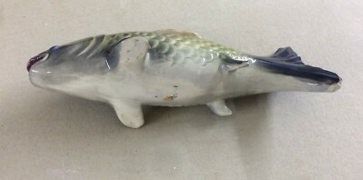Soprammobile Decorativo In Ceramica A Forma Di Pesce, Salsiera/saliera Metà Del XX Secolo