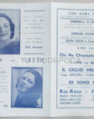 Teatro Broadway New York: Cine Roma Theatre   Caimi, Baldi, Cipudduzza   Emigrazione