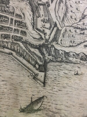 Marche, Ancona: Antica Cartografia, Fortificazioni, Barche, Porto, Chiese E Urbanistica
