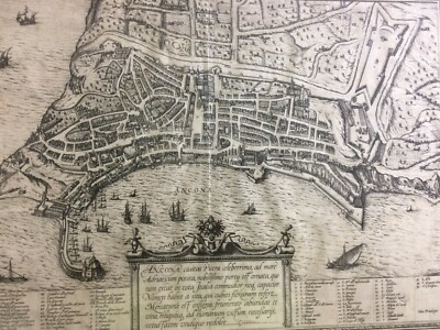 Marche, Ancona: Antica Cartografia, Fortificazioni, Barche, Porto, Chiese E Urbanistica