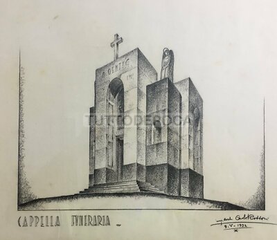Architettura Di Regime: Progetto Di Edilizia Funeraria Per Cappella. Carlo Rossoni, 1932.