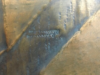 Pannello Artistico In Rame Sbalzato, Metà Del '900, Firmato