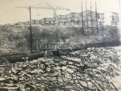 Marche, Civitanova: Veduta Panoramica Con Palazzi In Costruzione, Edilizia E Barche