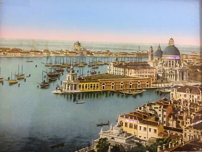 Venezia: Antica Veduta Panoramica. Souvenir Da Collezione Sottovetro In Stile Liberty
