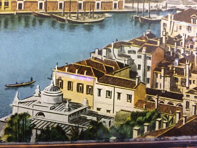 Venezia: Antica Veduta Panoramica. Souvenir Da Collezione Sottovetro In Stile Liberty