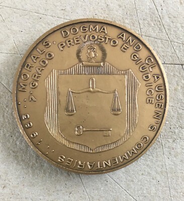 Medaglia Massonica Commemorativa   Albert Pike E Henry C. Clausen   1983   Artista O. Piccione